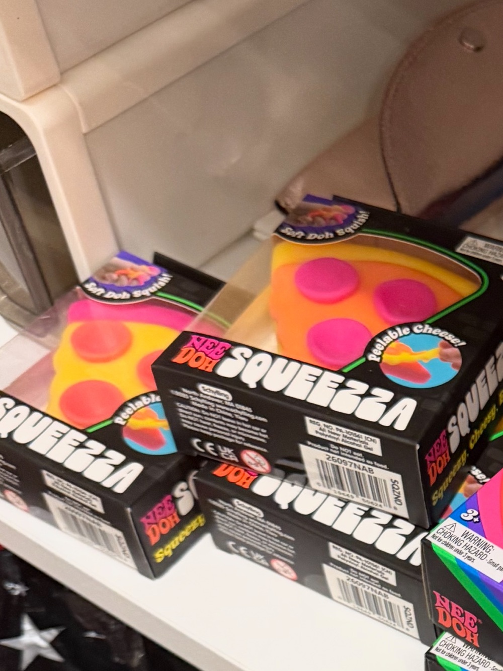 Nee Doh Squeezza Pink or Orange Pizza authentic and new